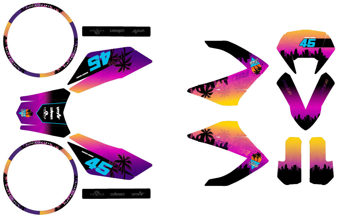 Dekor kit 50cc Masai Rider 2012-2025 Miami