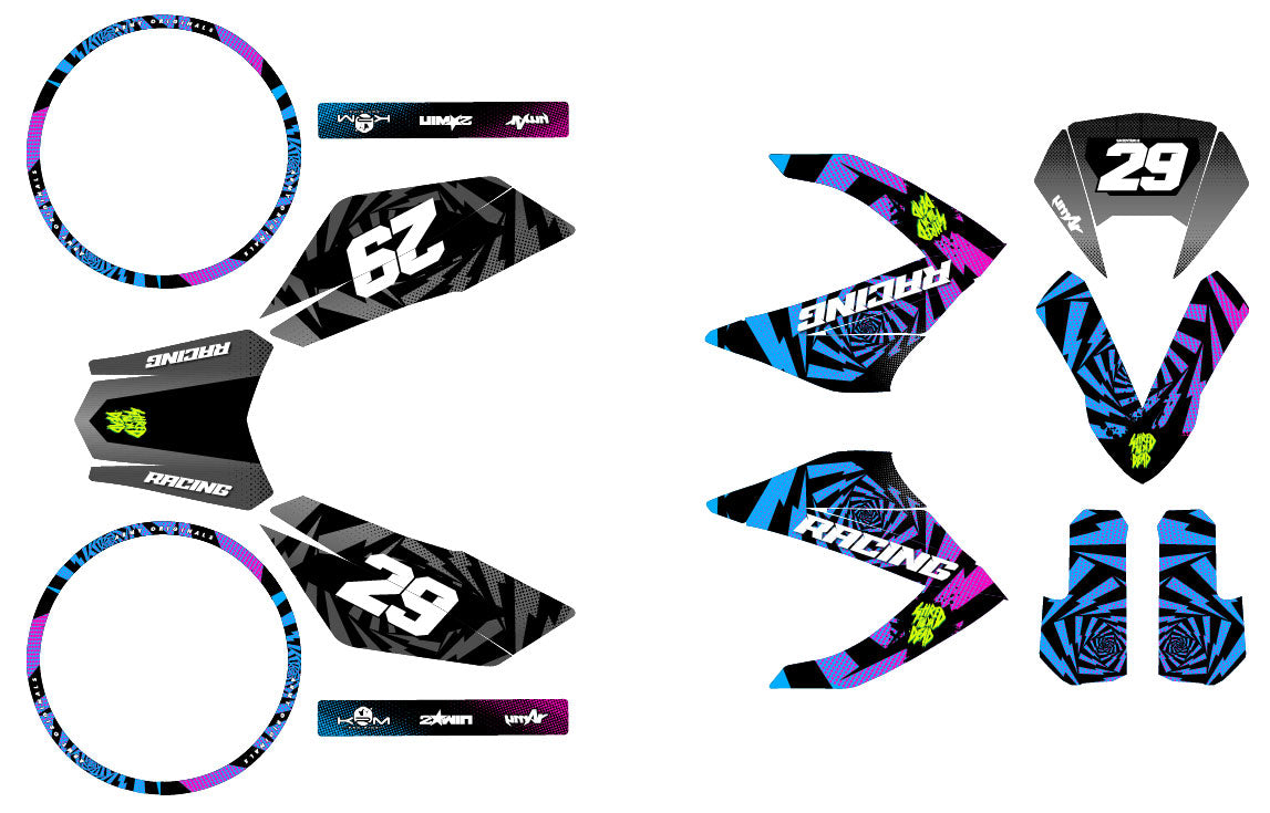 Kit déco 50cc Masai Rider 2012-2025 Swirl