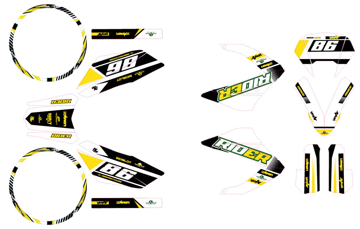 Kit déco 50cc Masai Rider 2012-2025 Tigers