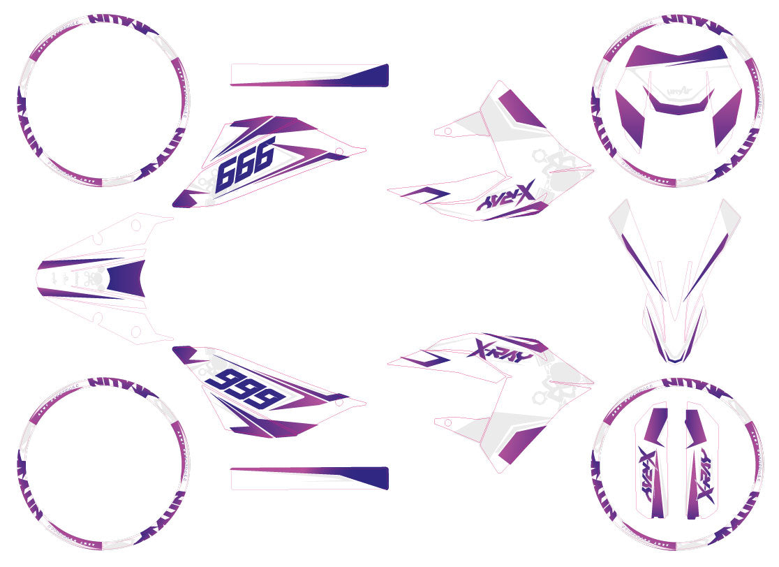 Dekor kit 50cc Masai X-Ray 2019-2025 Kalt