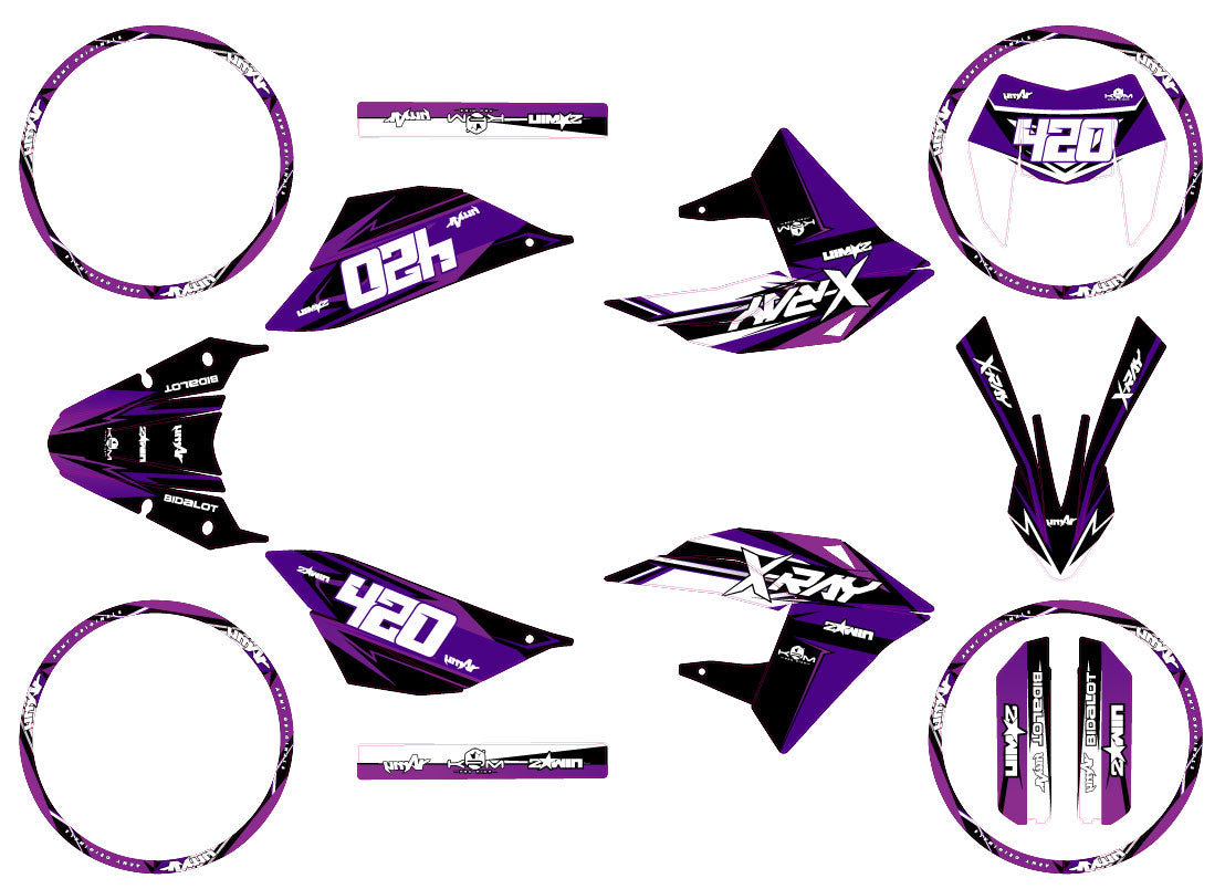 Dekor kit 50cc Masai X-Ray 2019-2025 Lilaks