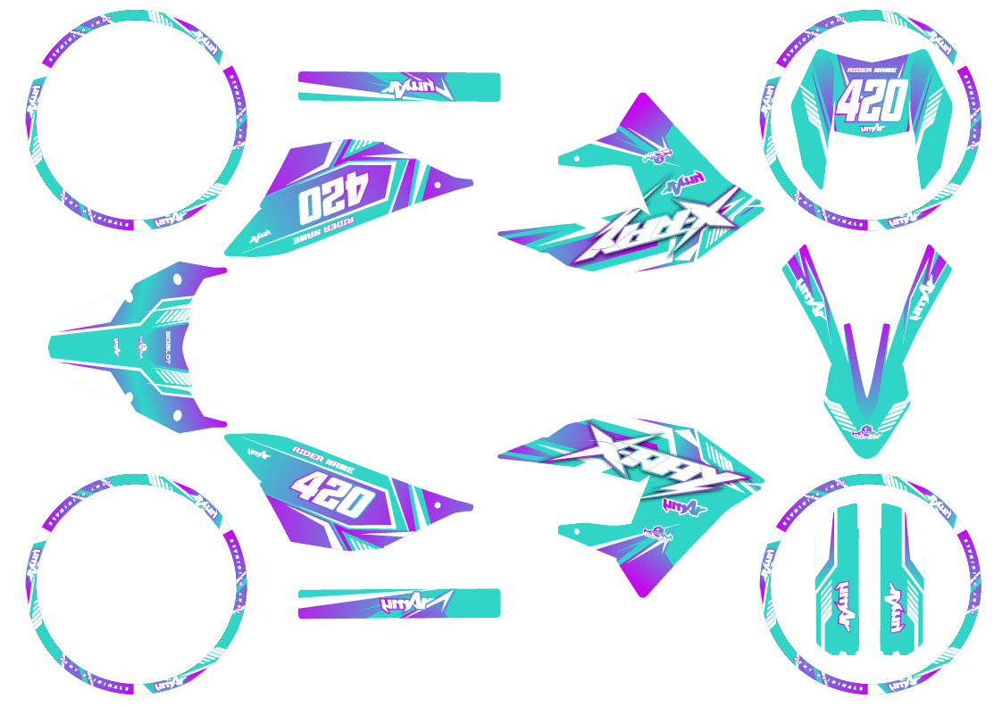 Dekor kit 50cc Masai X-Ray 2019-2025 MX Sky
