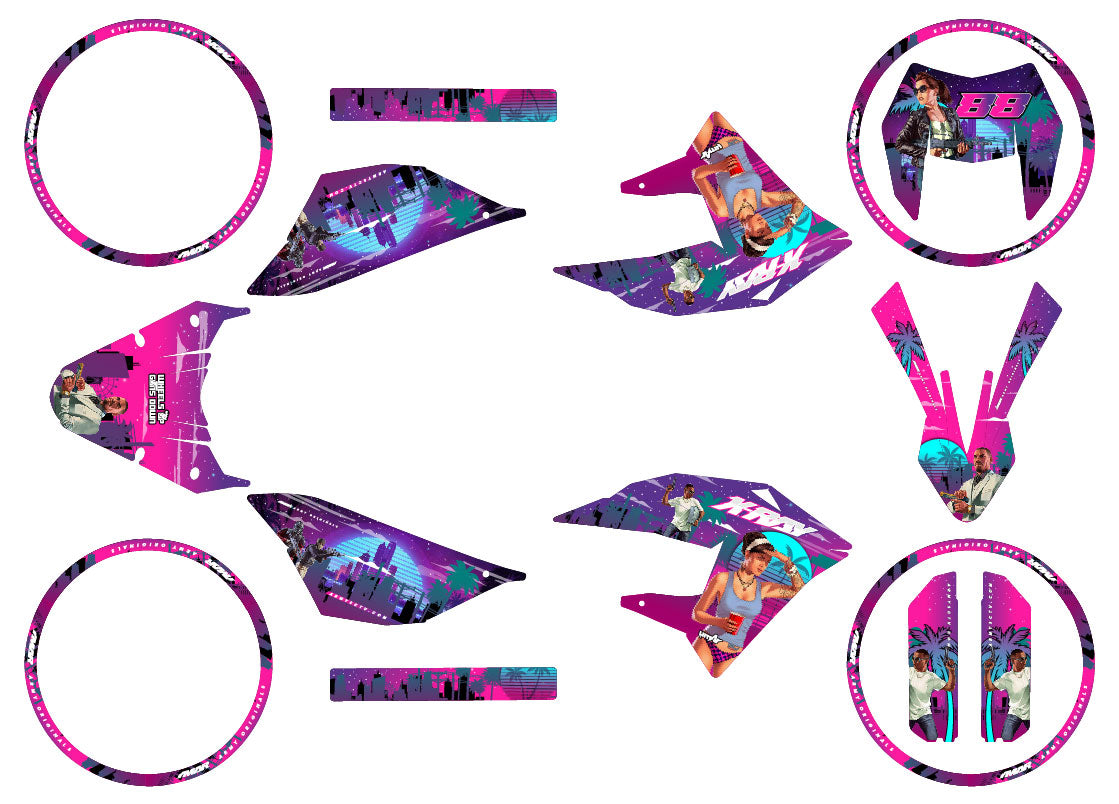 Dekor kit 50cc Masai X-Ray 2019-2025 Vice City