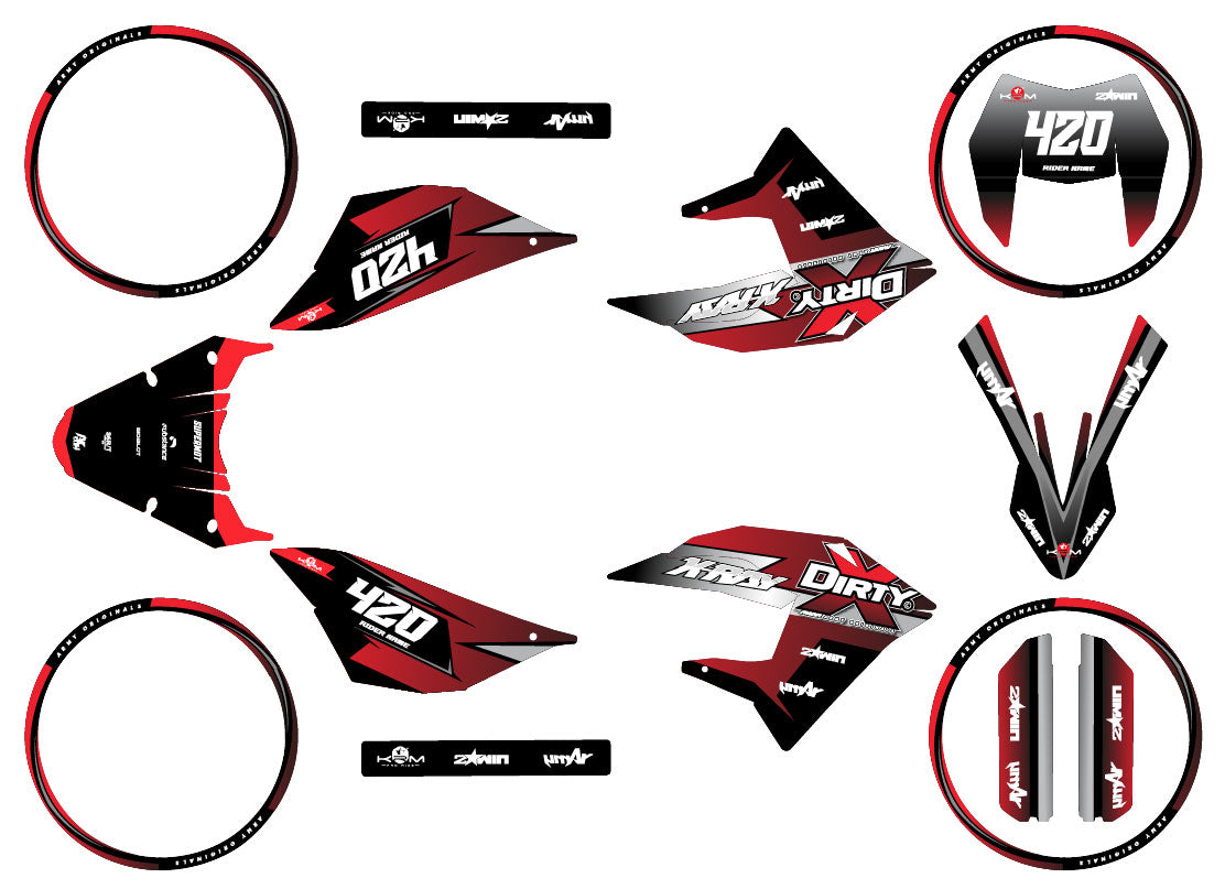 Dekor kit 50cc Masai X-Ray 2019-2025 Yoshi