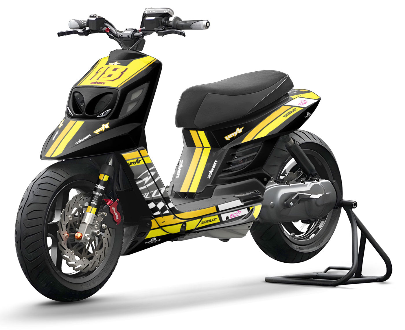 Graphics kit MBK Booster RX BCD/Yamaha BW's RX BCD Replica Racing