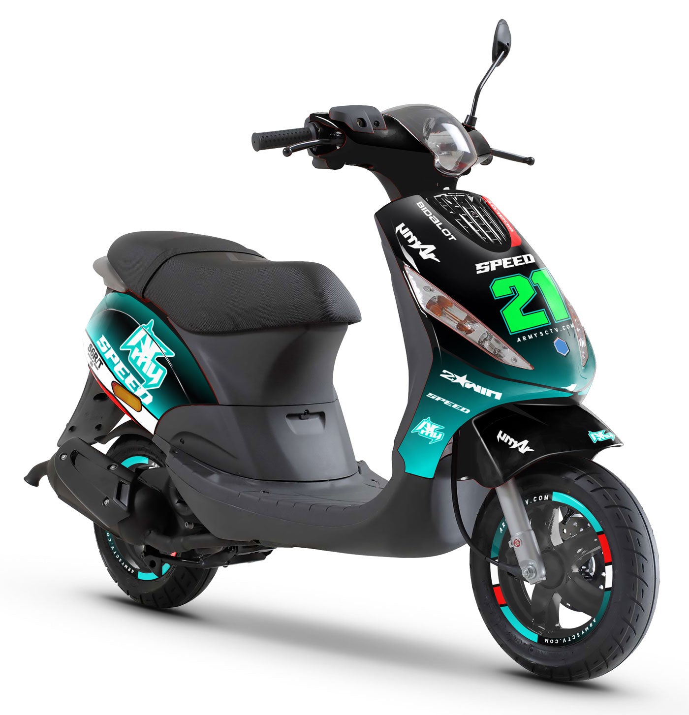 50cc Graphics kit Piaggio Zip 2000-2025 Petronas