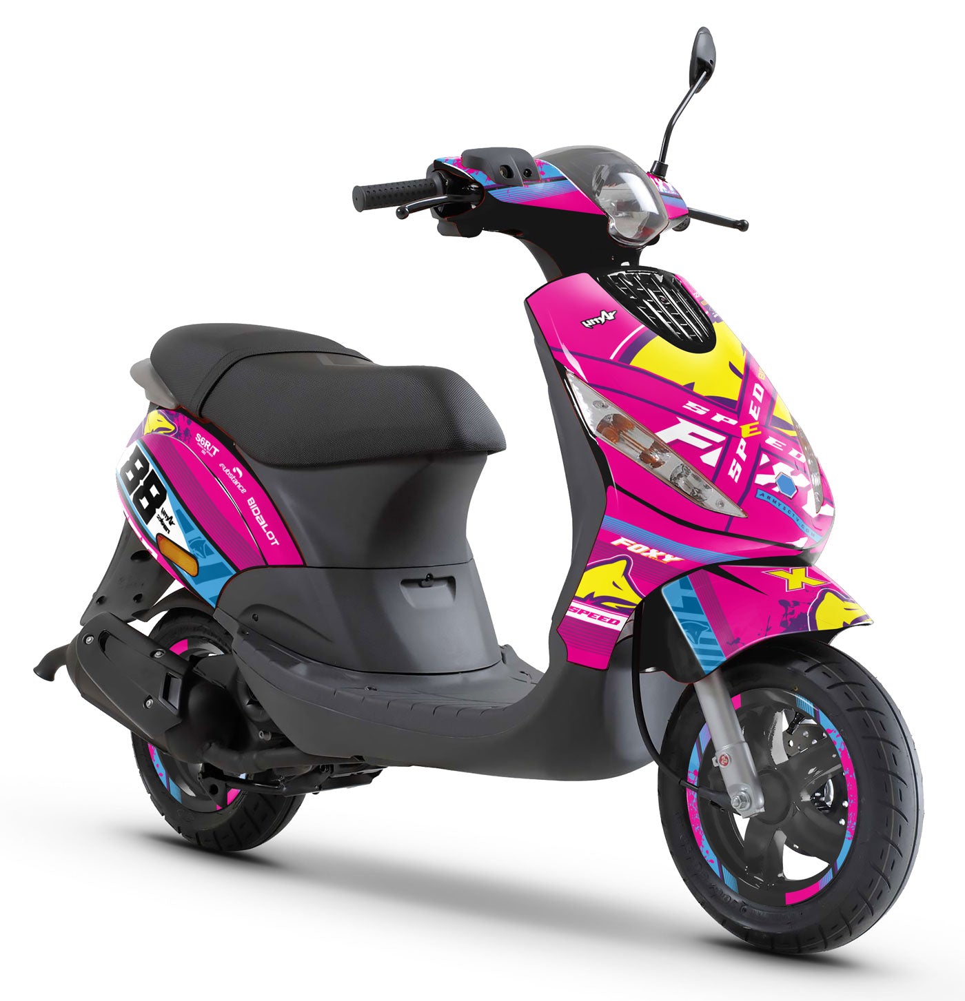50cc Graphics kit Piaggio Zip 2000-2025 Pink Fox