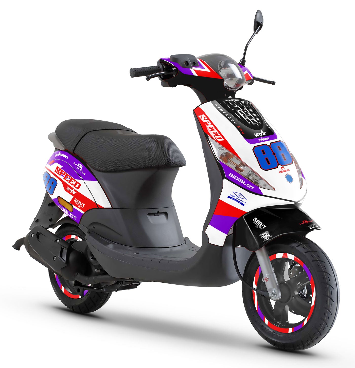 50cc Graphics kit Piaggio Zip 2000-2025 Pramac