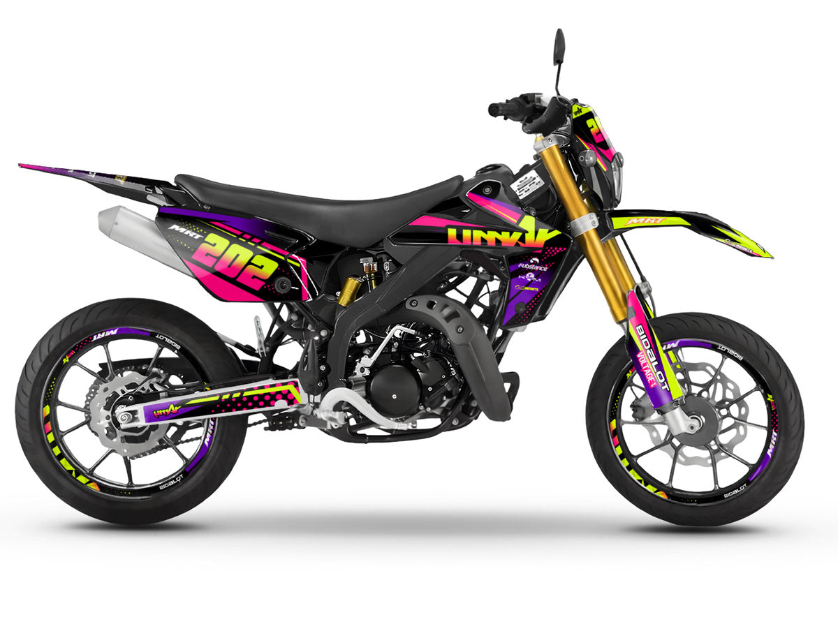 Kit pegatinas Rieju MRT 50cc 2009-2021 Ejército Neón