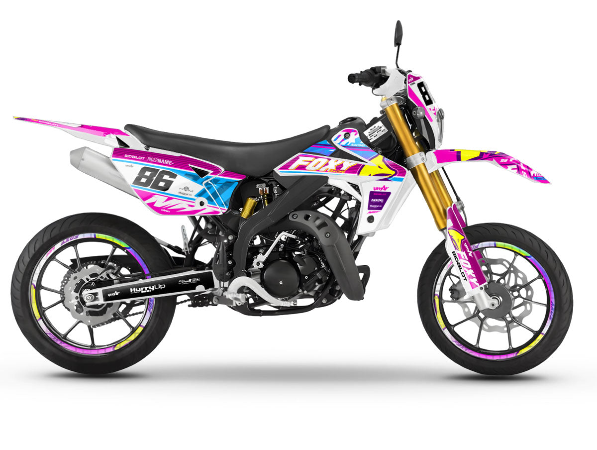 Kit pegatinas Rieju MRT 50cc 2009-2021 Zorro Rosa