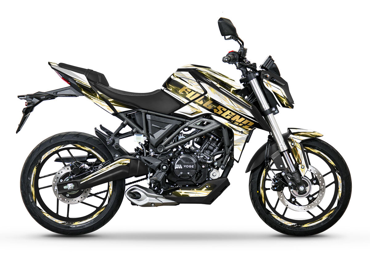 4 Glossy Gold Vinyl SUZUKI Logo Stickers – Tuning Frame Decals For Motorcycle Tank & Panels