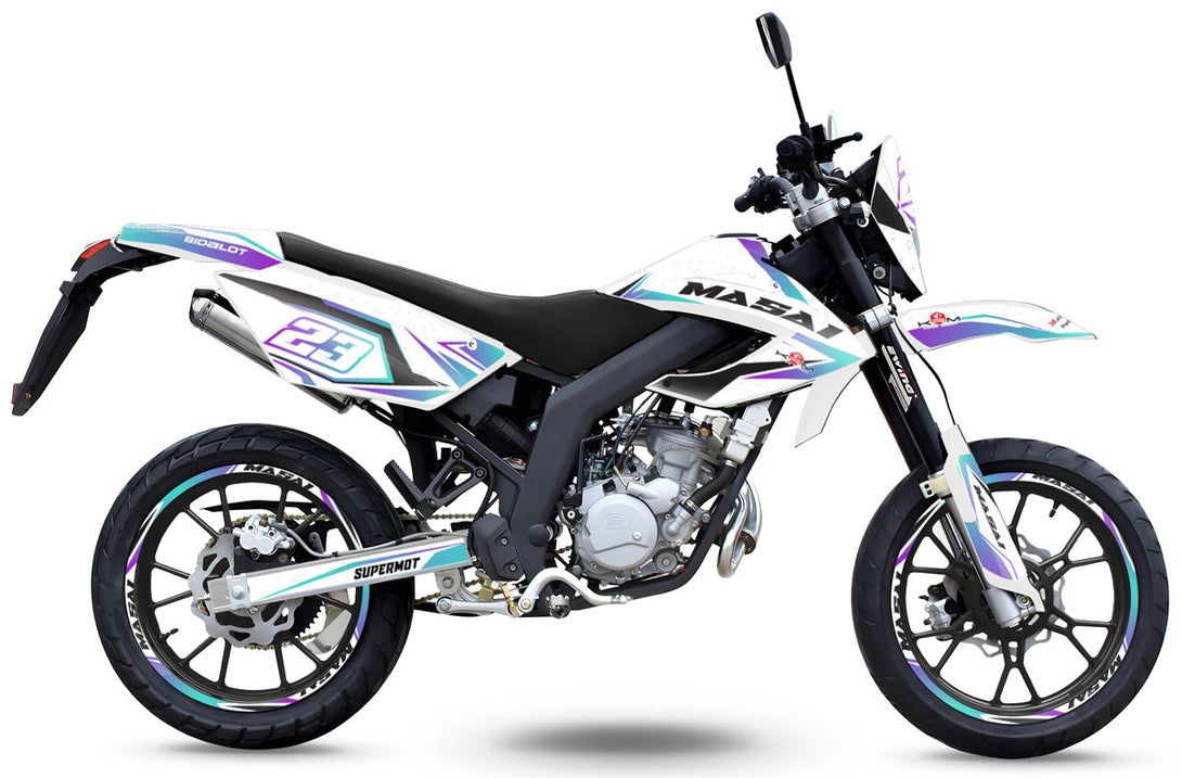 Kit déco 50cc Masai Razer 50 SM 2012-2025 Lys