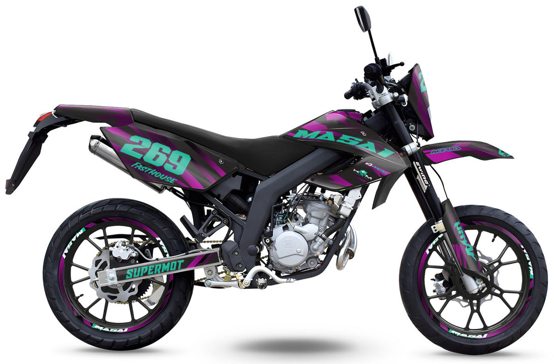 Kit déco 50cc Masai Razer 50 SM 2012-2025 Purple Rain