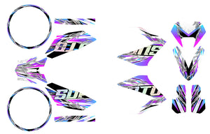 Kit pegatinas 50cc Masai Rider 2012-2025 Shiro | pegatinas para moto | personalización 50cc | armysctv