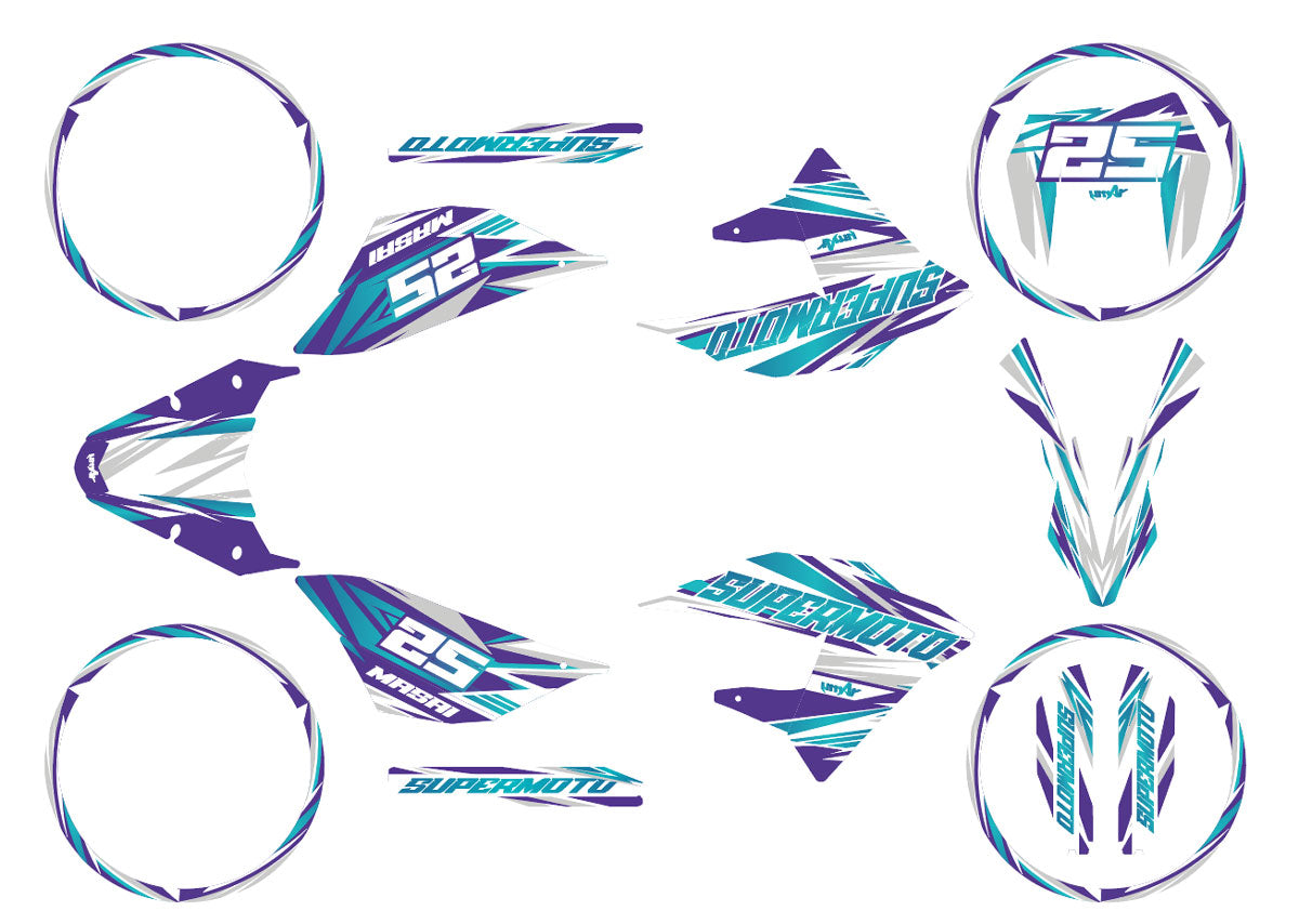 Kit déco 50cc Masai X-Ray 2019-2025 Complexity | autocollants moto | personnalisation 50cc | armysctv