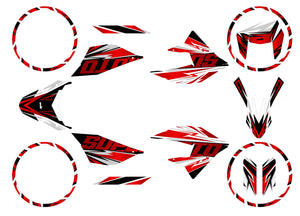 50cc Graphics kit Masai X-Ray 2019-2025 Courtesy | motorcycle stickers | 50cc customization | armysctv