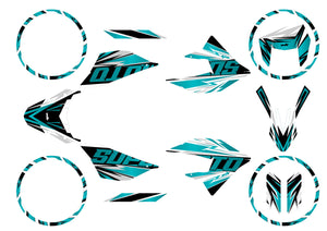 50cc Graphics kit Masai X-Ray 2019-2025 Courtesy | motorcycle stickers | 50cc customization | armysctv