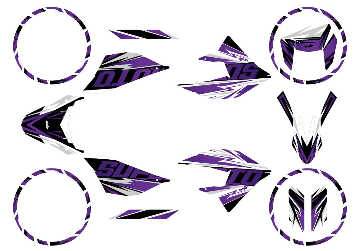 Kit déco 50cc Masai X-Ray 2019-2025 Courtesy | autocollants moto | personnalisation 50cc | armysctv