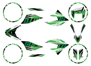 50cc Graphics kit Masai X-Ray 2019-2025 Courtesy | motorcycle stickers | 50cc customization | armysctv