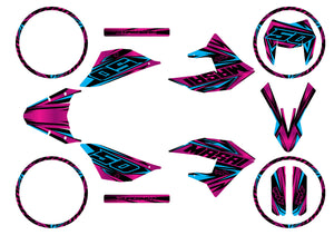 50cc Graphics kit Masai X-Ray 2019-2025 Metal Style | motorcycle stickers | 50cc customization | armysctv