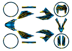 50cc Graphics kit Masai X-Ray 2019-2025 Metal Style | motorcycle stickers | 50cc customization | armysctv