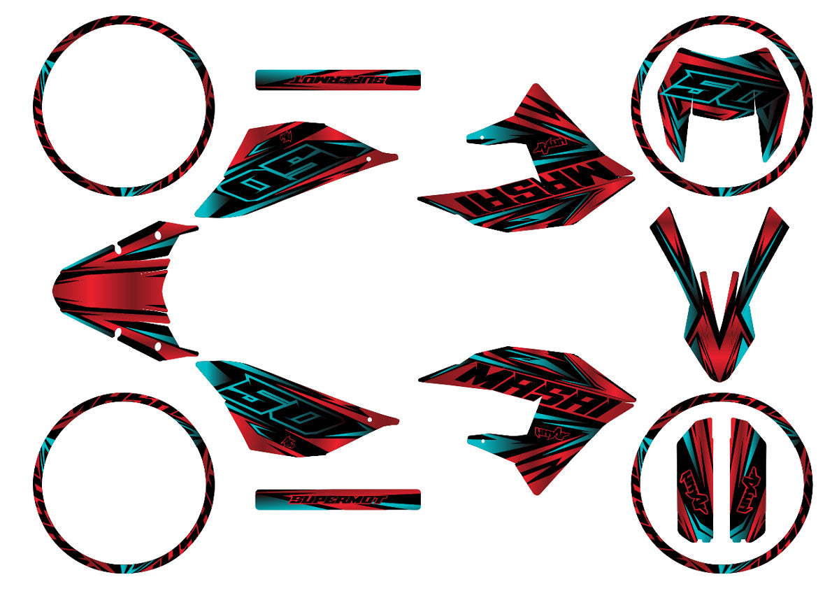 Kit déco 50cc Masai X-Ray 2019-2025 Metal Style | autocollants moto | personnalisation 50cc | armysctv