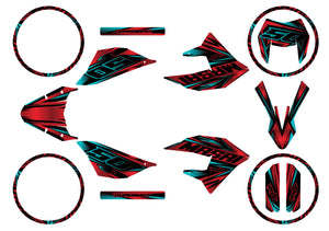50cc Graphics kit Masai X-Ray 2019-2025 Metal Style | motorcycle stickers | 50cc customization | armysctv