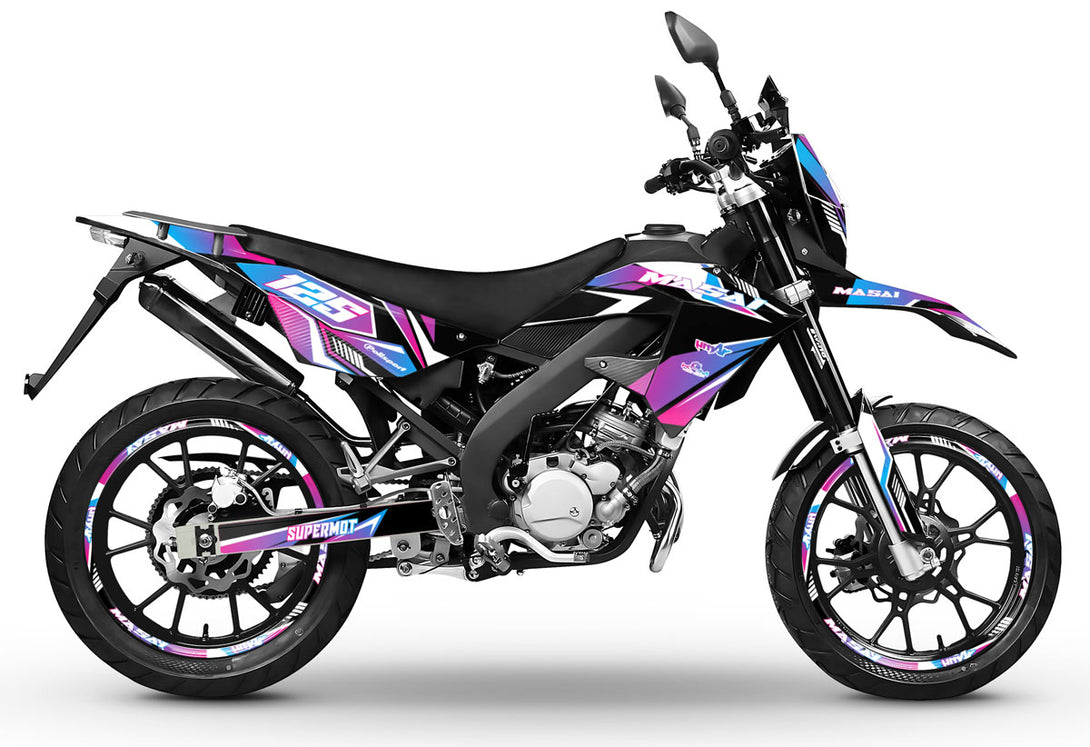 Kit déco 50cc Masai X-Ray 2019-2025 MX Sky | autocollants moto | personnalisation 50cc | armysctv