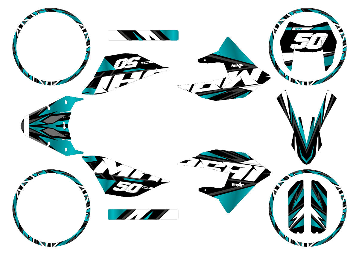 Kit déco 50cc Masai X-Ray 2019-2025 Vision | autocollants moto | personnalisation 50cc | armysctv