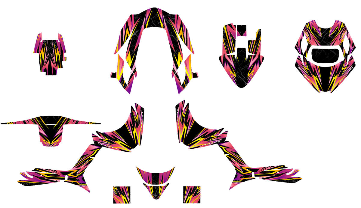 Kit déco MBK Booster RX BCD/Yamaha BW's RX BCD Orange Fox