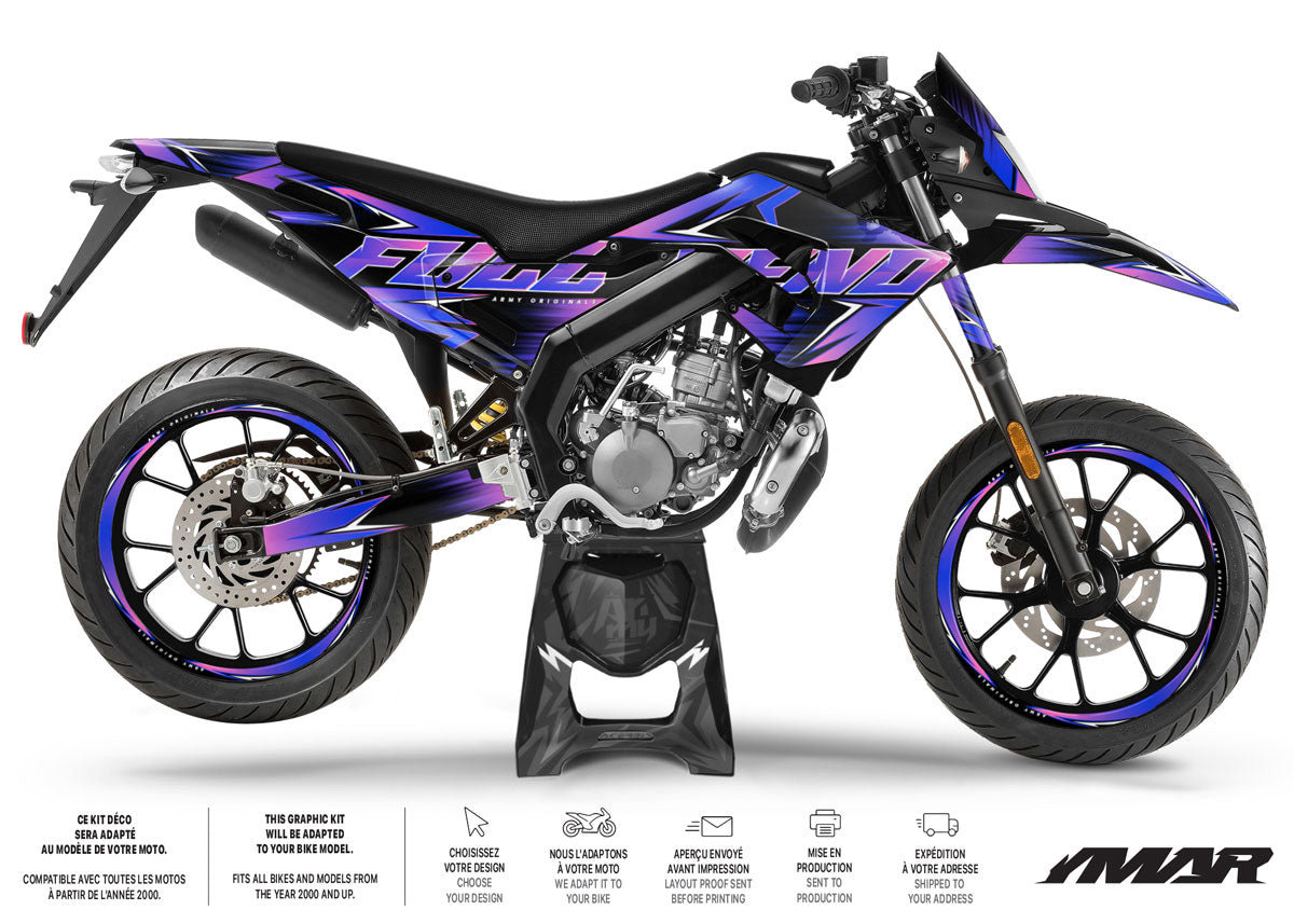 Kit déco 50cc Derbi Senda x-treme 2018-2025 Message star
