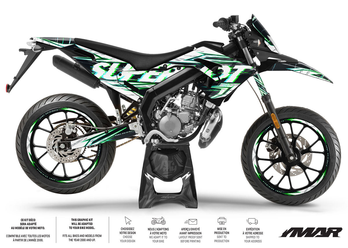 Kit déco 50cc Derbi Senda x-treme 2018-2025 Mr Anderson
