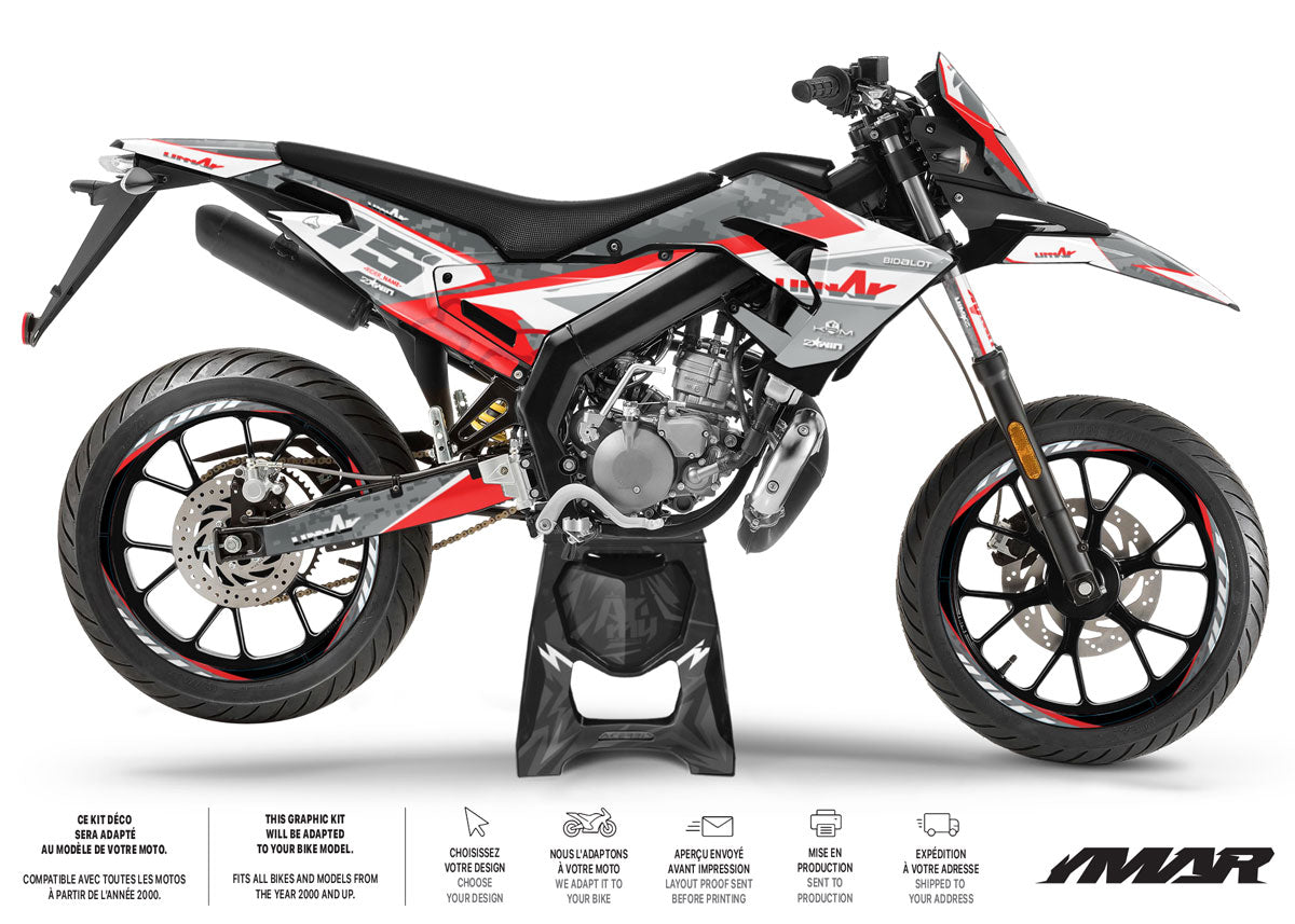 Kit pegatinas 50cc Derbi Senda xtreme 2018-2025 Army Fuzion