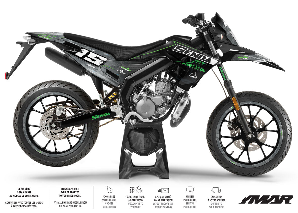 Kit pegatinas 50cc Derbi Senda xtreme 2018-2025 Kawi Replica