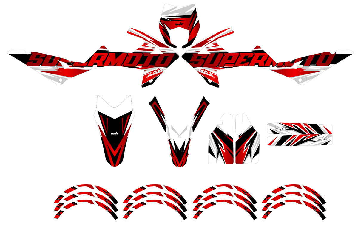 Kit déco Rieju MRT 50cc 2022-2025 Courtesy | autocollants moto | personnalisation 50cc | armysctv