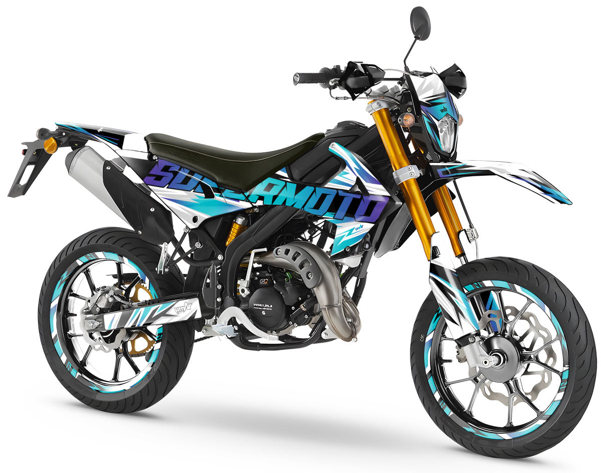 Kit déco Rieju MRT 50cc 2022-2025 Courtesy | autocollants moto | personnalisation 50cc | armysctv