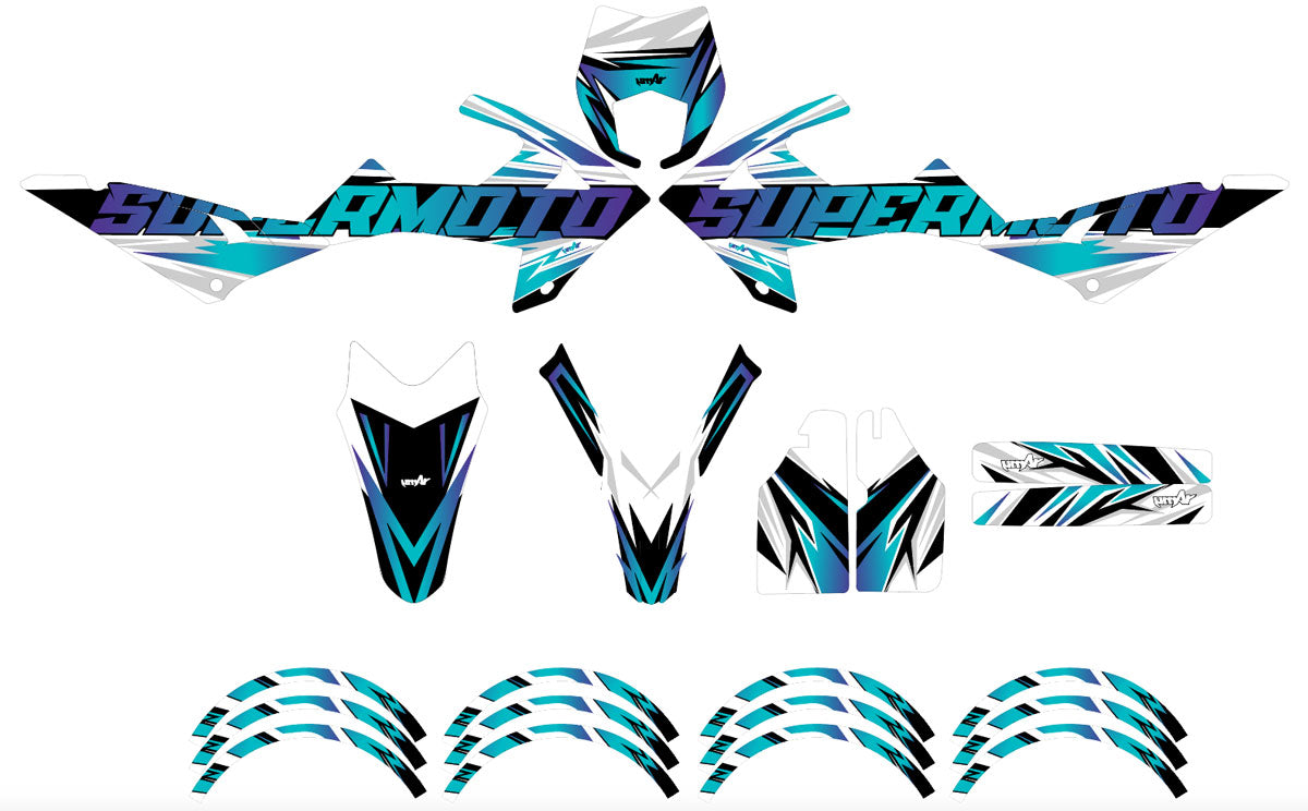 Kit déco Rieju MRT 50cc 2022-2025 Courtesy | autocollants moto | personnalisation 50cc | armysctv