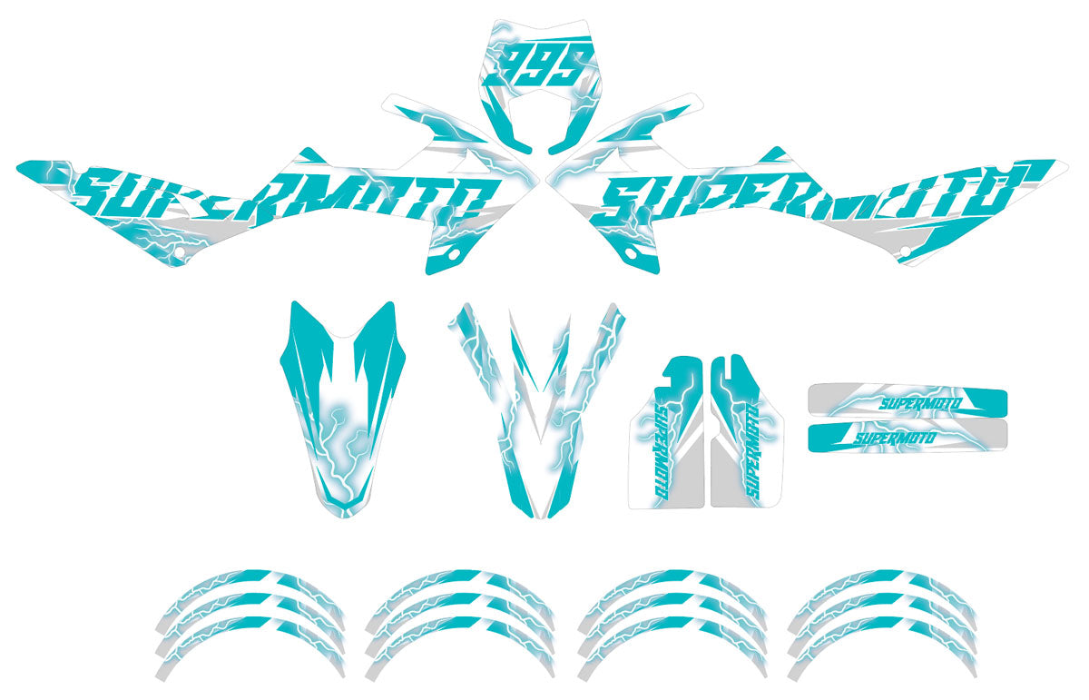 Kit déco Rieju MRT 50cc 2022-2025 Lighters | autocollants moto | personnalisation 50cc | armysctv