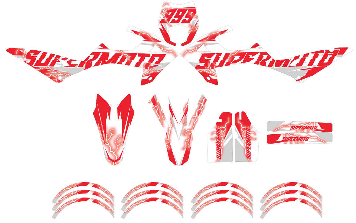 Kit déco Rieju MRT 50cc 2022-2025 Lighters | autocollants moto | personnalisation 50cc | armysctv