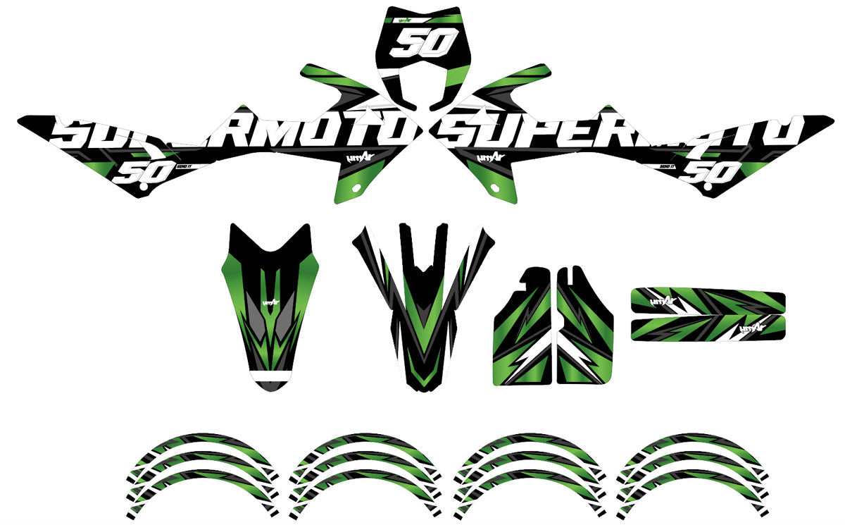 Kit déco Rieju MRT 50cc 2022-2025 Vision | autocollants moto | personnalisation 50cc | armysctv