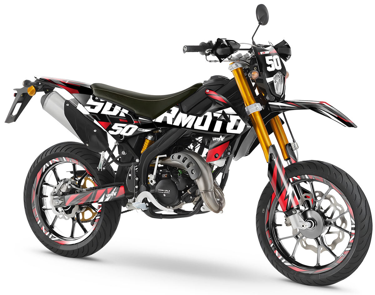 Kit pegatinas Rieju MRT 50cc 2022-2025 Visión | pegatinas para moto | personalización 50cc | armysctv
