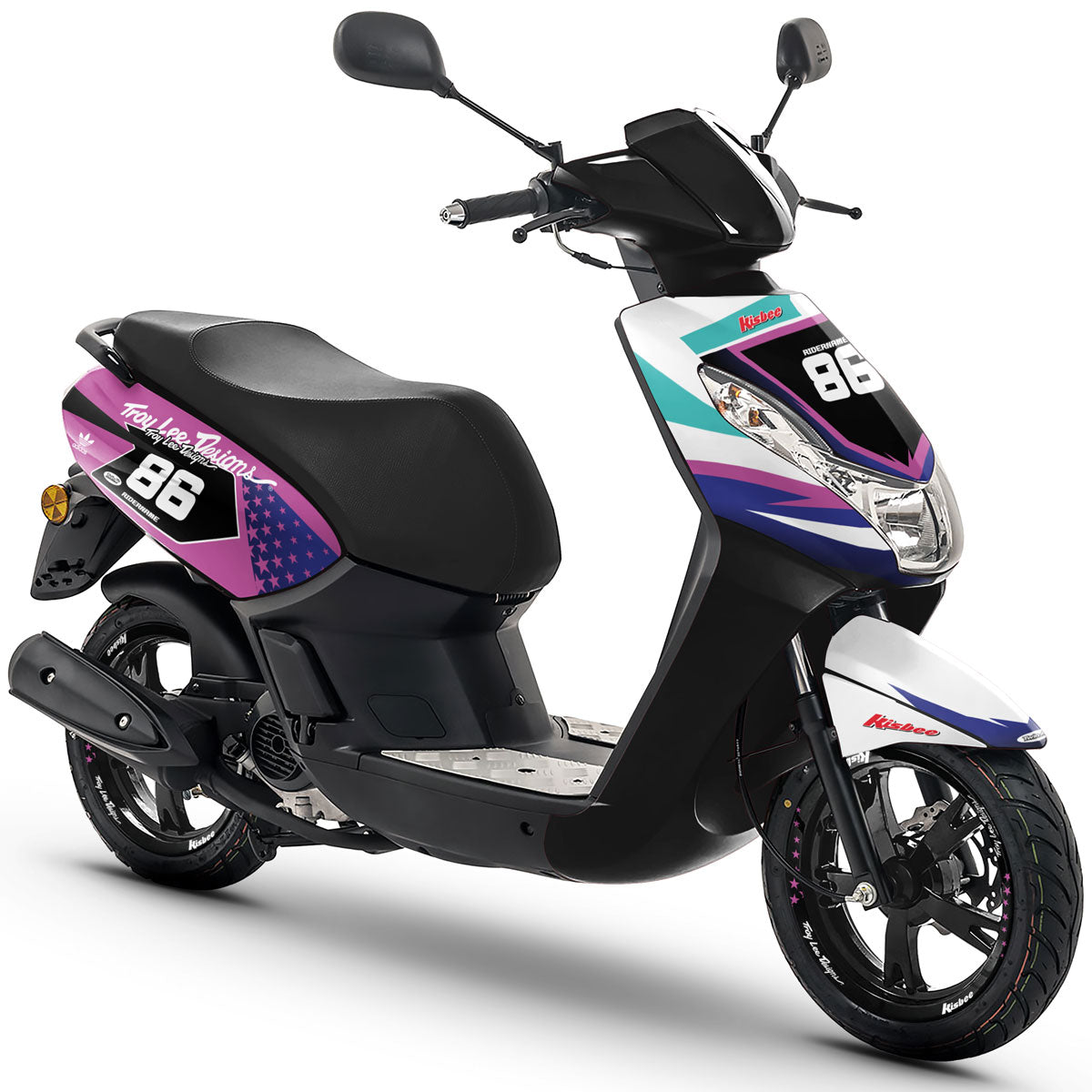 Kit déco scooter Peugeot Kisbee 2010-2017 TLD | autocollants moto | personnalisation 50cc | armysctv