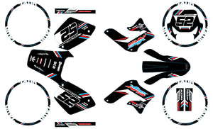 Kit déco 50cc Peugeot XP Street 2003-2010 Black Cat | autocollants moto | personnalisation 50cc | armysctv