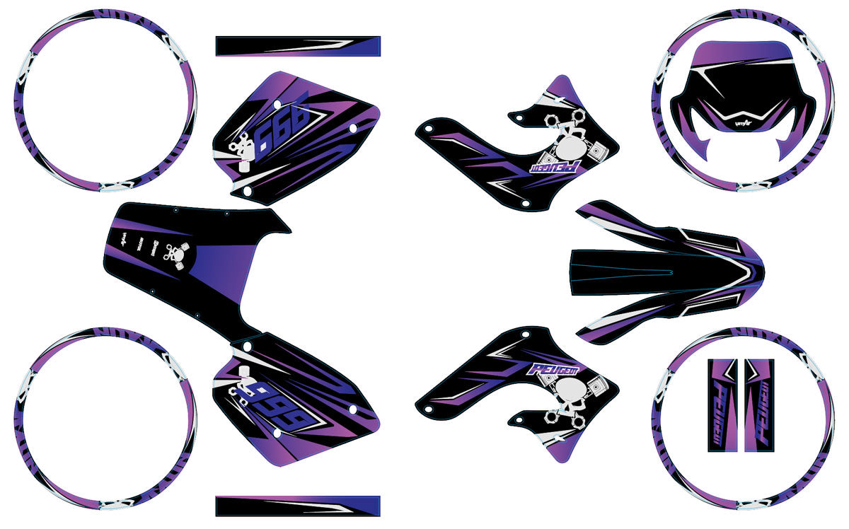Kit déco 50cc Peugeot XP Street 2003-2010 Cold Style | autocollants moto | personnalisation 50cc | armysctv