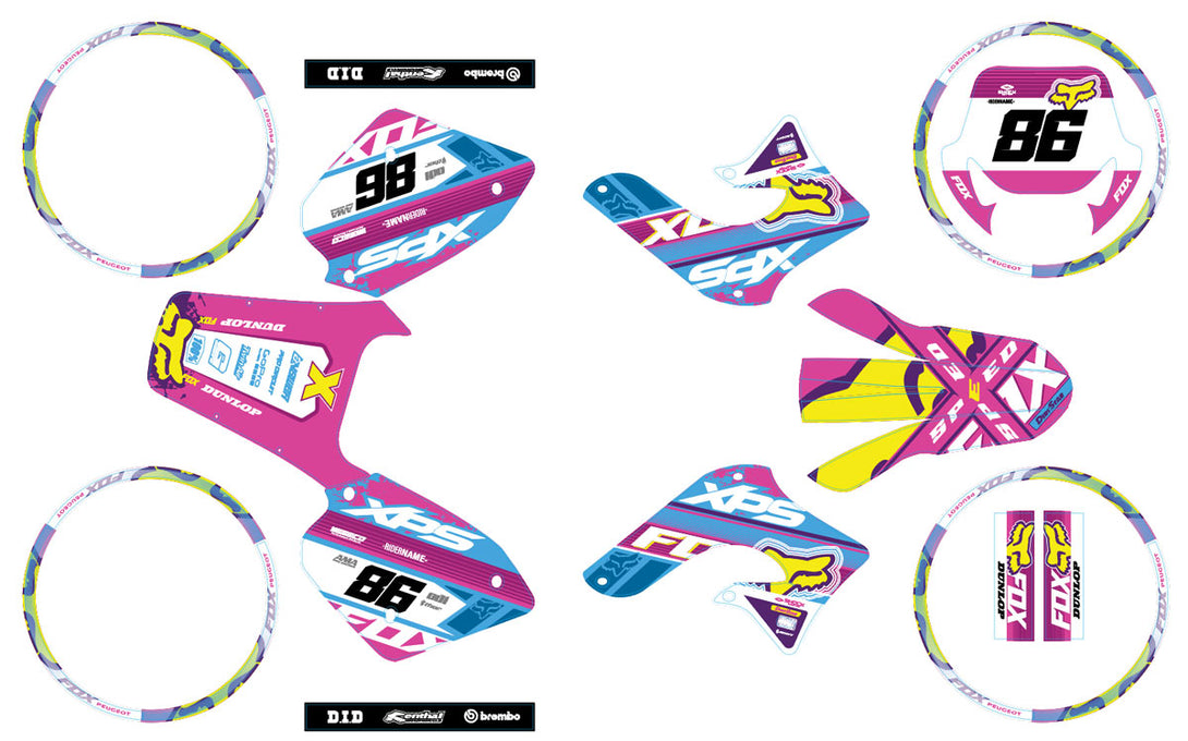 Kit déco 50cc Peugeot XP Street 2003-2010 Pink Fox