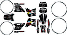 Kit déco 50cc Peugeot XP6 1997-2003 Black Cat | autocollants moto | personnalisation 50cc | armysctv
