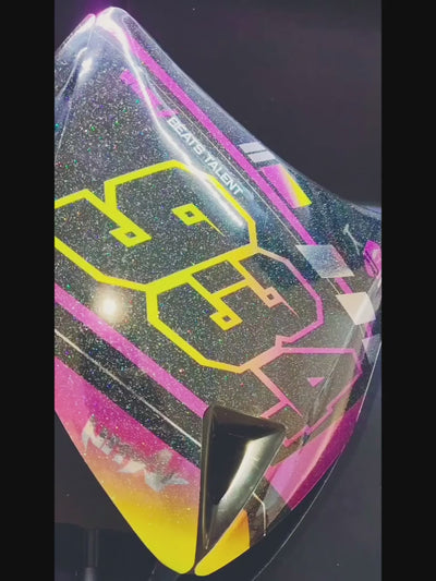 kit déco chrome paillettes sur plaque phare derbi