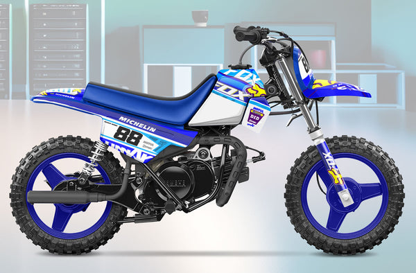 Kit déco Yamaha 50 PW 1996-2024 Blue Fox