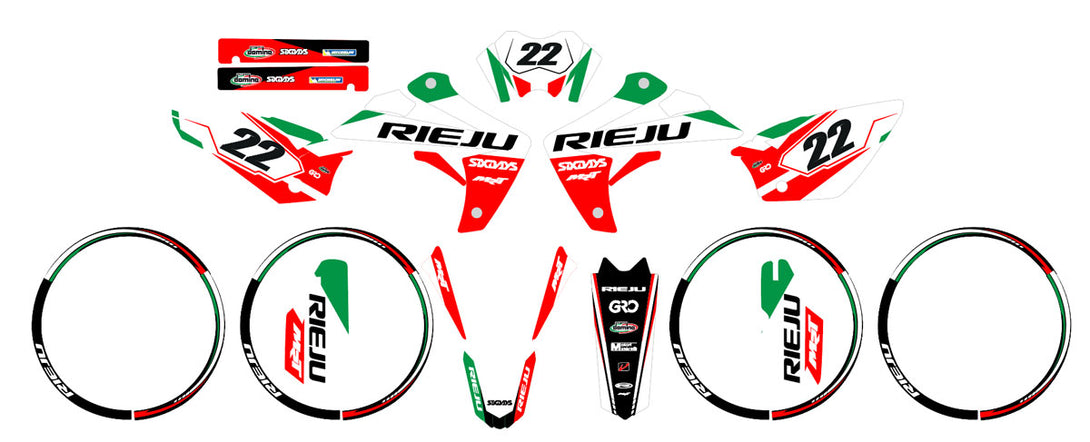 Kit déco 50cc Rieju MRT 2009-2021 Six Days Italia