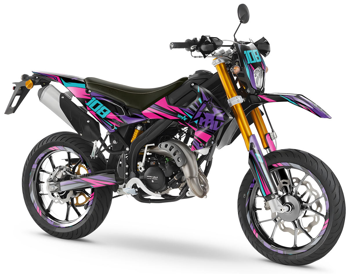 Kit pegatinas Rieju MRT 50cc 2022-2025 Electrify | pegatinas para moto | personalización 50cc | armysctv
